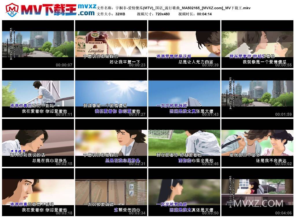 宇桐非-爱情傻瓜(MTV)_国语_流行歌曲_MA502165